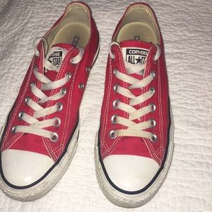 Red low-top Converse